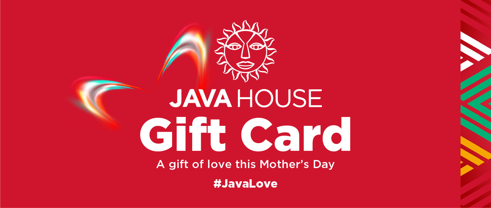 JAVA Mother's Day Gift E-Vouchers